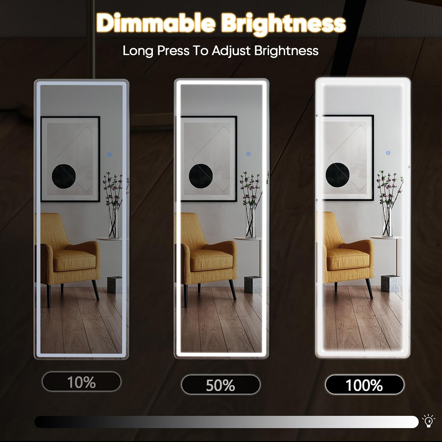 Lumora™ Premium LED Mirror with Adjustable Lighting
