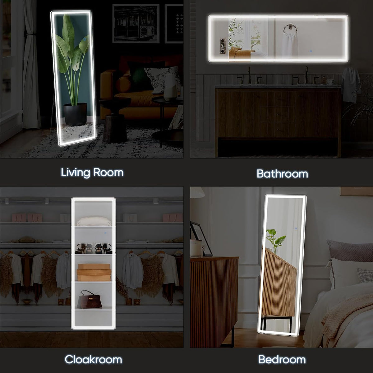 Lumora™ Premium LED Mirror with Adjustable Lighting