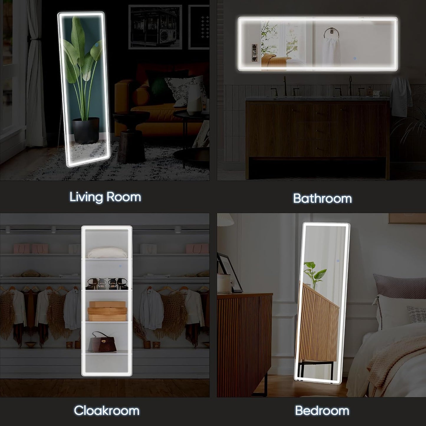 Lumora™ Premium LED Mirror with Adjustable Lighting